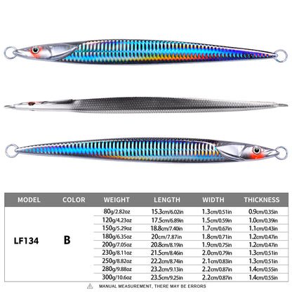 PROBEROS LF134 Lead Slow Jigging Lure 3D Baitfish Pattern Saltwater Fishing Bait 80g-300g
