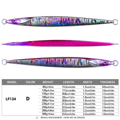 PROBEROS LF134 Lead Slow Jigging Lure 3D Baitfish Pattern Saltwater Fishing Bait 80g-300g