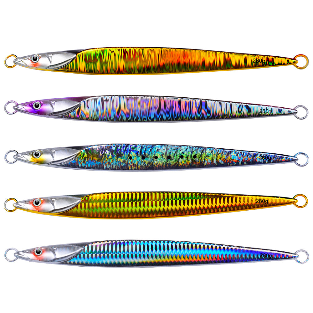 PROBEROS NEW 5PCS 180g 200g 230g 250g 280g Deep SeaMetal Jia Fishing Jigbait Spoon Baits Jig LurePencil Fast Sinking Fishing Tackle