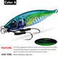 PROBEROS 8pcs 【Color：A-D】Fishing lures, fast sinking bionic baits, with hook and feathered tails, multi-colored lead baits, fishing baits - Proberos