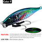 PROBEROS 8pcs 【Color：E-H】 Fishing lures, fast sinking bionic baits, with hook and feathered tails, multi-colored lead baits, fishing baits