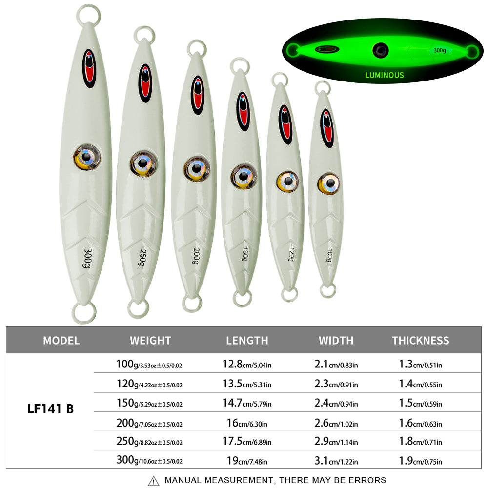Proberos 5pc pinzas de cebo de lanzamiento largo LED lámparas electrónicas ojos de pez lámparas nocturnas sacudiendo lentamente cebo lubina cebo aparejo de pesca en el mar
