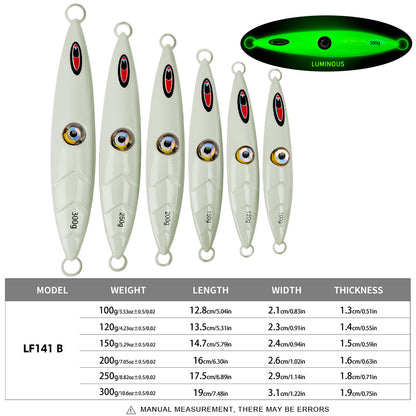 Proberos 5pc long lancer appât Clamp led electronic Light fisheye Night Light slow Bait appât de perche pêche au large