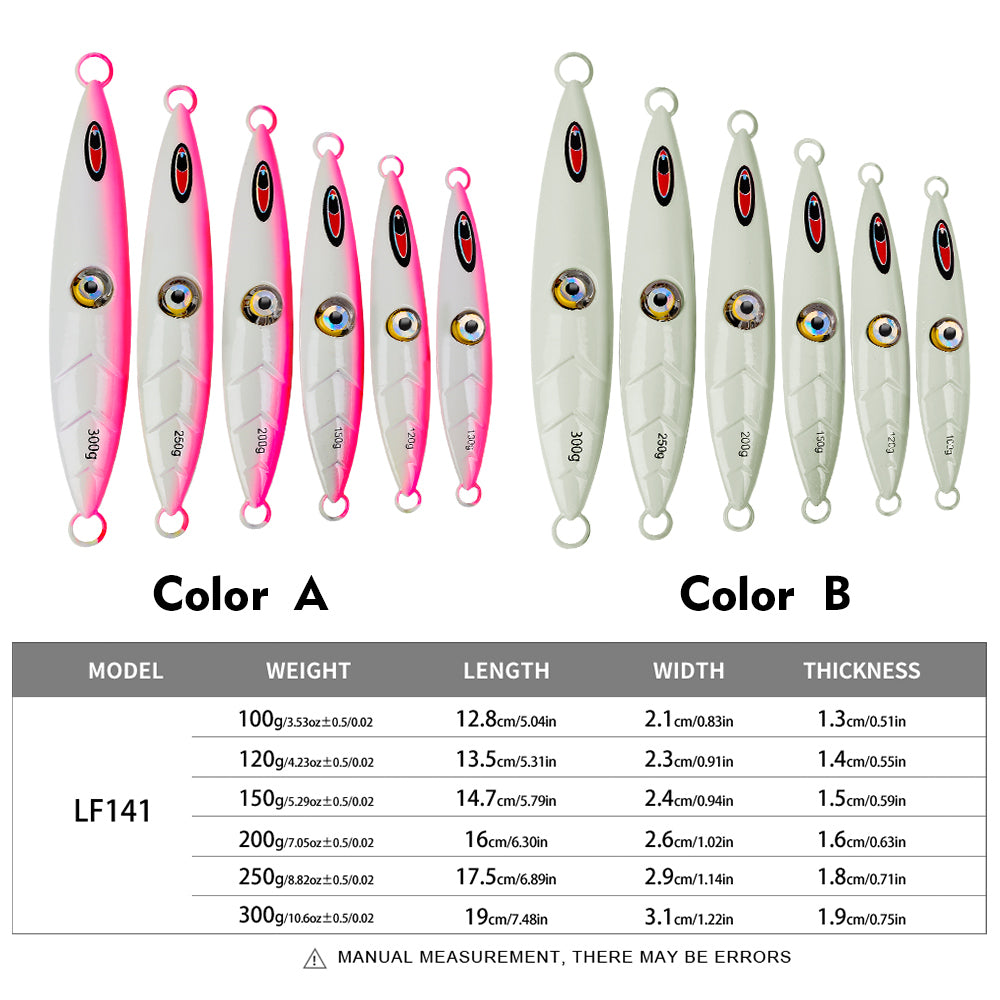 Proberos 5pc pinzas de cebo de lanzamiento largo LED lámparas electrónicas ojos de pez lámparas nocturnas sacudiendo lentamente cebo lubina cebo aparejo de pesca en el mar