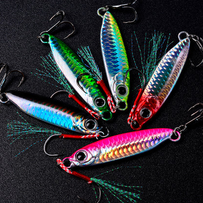 PROBEROS 8pcs Metal Jig Shore Casting Jigging Lure Shore Casting Saltwater Fishing Lure Bait Artificial Bait