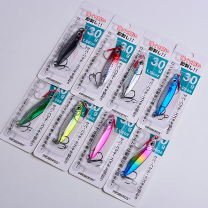 PROBEROS 8pcs Metal Jig Shore Casting Jigging Lure Shore Casting Saltwater Fishing Lure Bait Artificial Bait