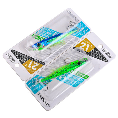 Proberos 5件速沉铁板鱼饵10g-40g金属饵远投仿真人工鱼饵