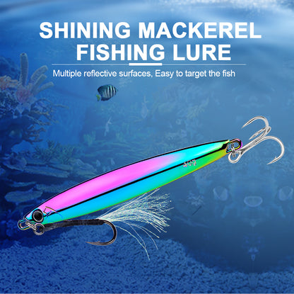 PROBEROS LF144 Long Cast Metal Jig Lure Dual Treble Hooks Shore Casting Saltwater Fishing Bait