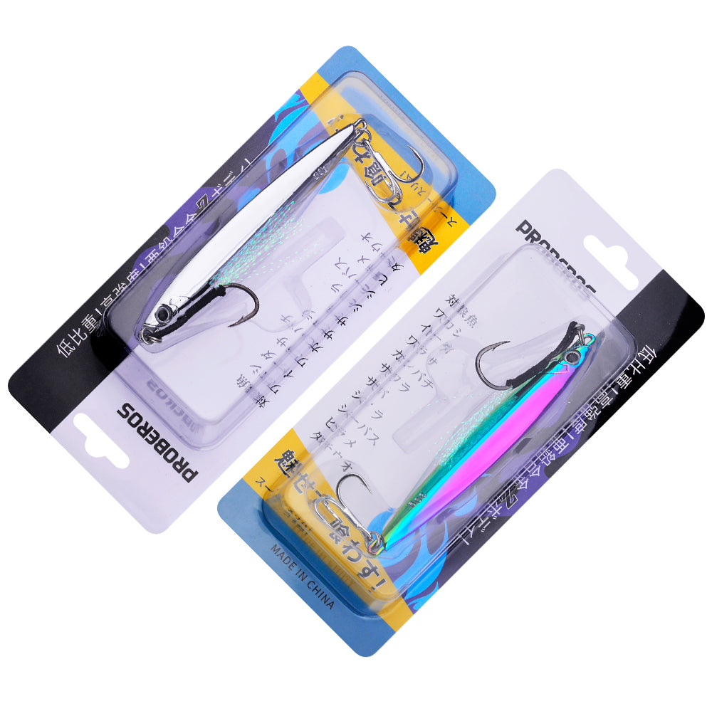 PROBEROS  Lead Slow Jigging Lure Seawater Jigging Lure Boat Fishing Bait 10g 15g 20g 30g 40g 60g 80g