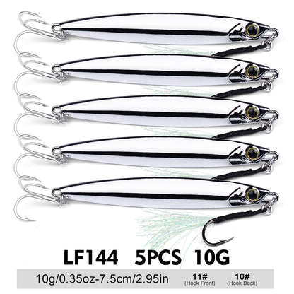 PROBEROS LF144 Long Cast Metal Jig Lure Dual Treble Hooks Shore Casting Saltwater Fishing Bait