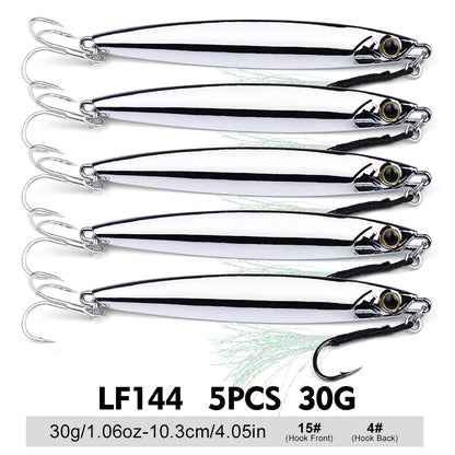 PROBEROS LF144 Long Cast Metal Jig Lure Dual Treble Hooks Shore Casting Saltwater Fishing Bait