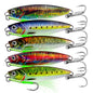 Proberos 5pcs Metal Sinking Jigs Fishing Baits 10g-15g-20g-32g-40g Casting Fishing Jigging Lures Artificial Hard Bait Wobbler