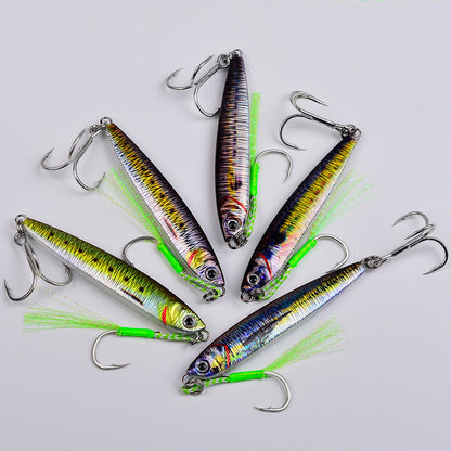 PROBEROS 5 세트 금속 갈고리 낚시 미끼 10g-15g-20g-32g-40g 주조 낚시 갈고리 미끼 인공 단단한 미끼 흔들침대