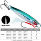 PROBEROS Luya Iron Plate Sea Fishing Metal Bionic Bait 17g/21g/24g/30g/40g/60g Double Hooks Luminous Fake Bait Wholesale