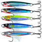 PROBEROS Luya Iron Plate Sea Fishing Metal Bionic Bait 17g/21g/24g/30g/40g/60g Double Hooks Luminous Fake Bait Wholesale