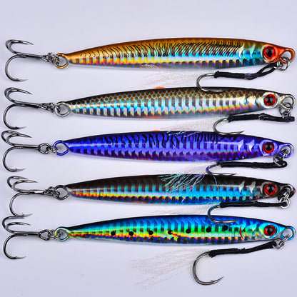 PROBEROS 5PCS Kovová Jig Rybářská návnada Pesca Umělá návnada Cast 3D Laser Wobbler Štiková lžíce Kaprový hák Plavky Spinner Sea Tackle Kit