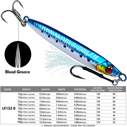 PROBEROS Slow Pitch Jig 3D Eyes Lead Jigging Saltwater for Snapper Grouper Amberjack
