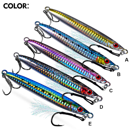 PROBEROS Slow Pitch Jig 3D Eyes Lead Jigging Saltwater for Snapper Grouper Amberjack