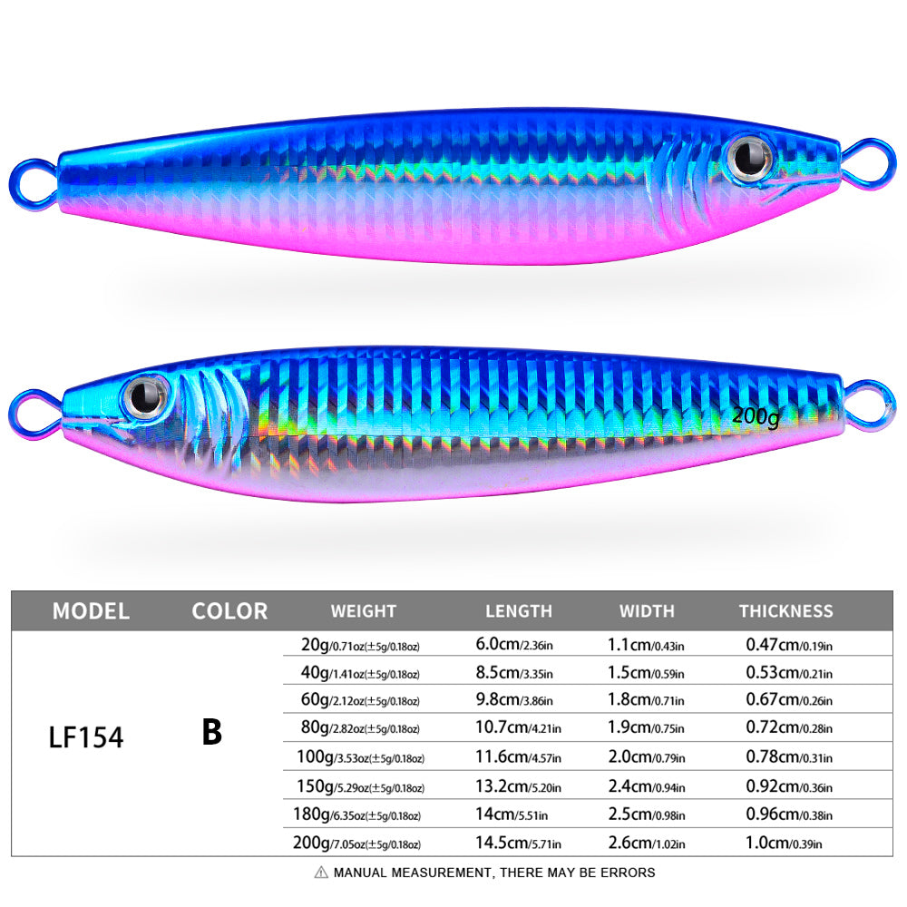 PROBEROS 5ks Glow Jigging Lure, Smíšené barevné Rybářské Jigy, Vylepšené Reflexní Laserové Tělo, 20-200g