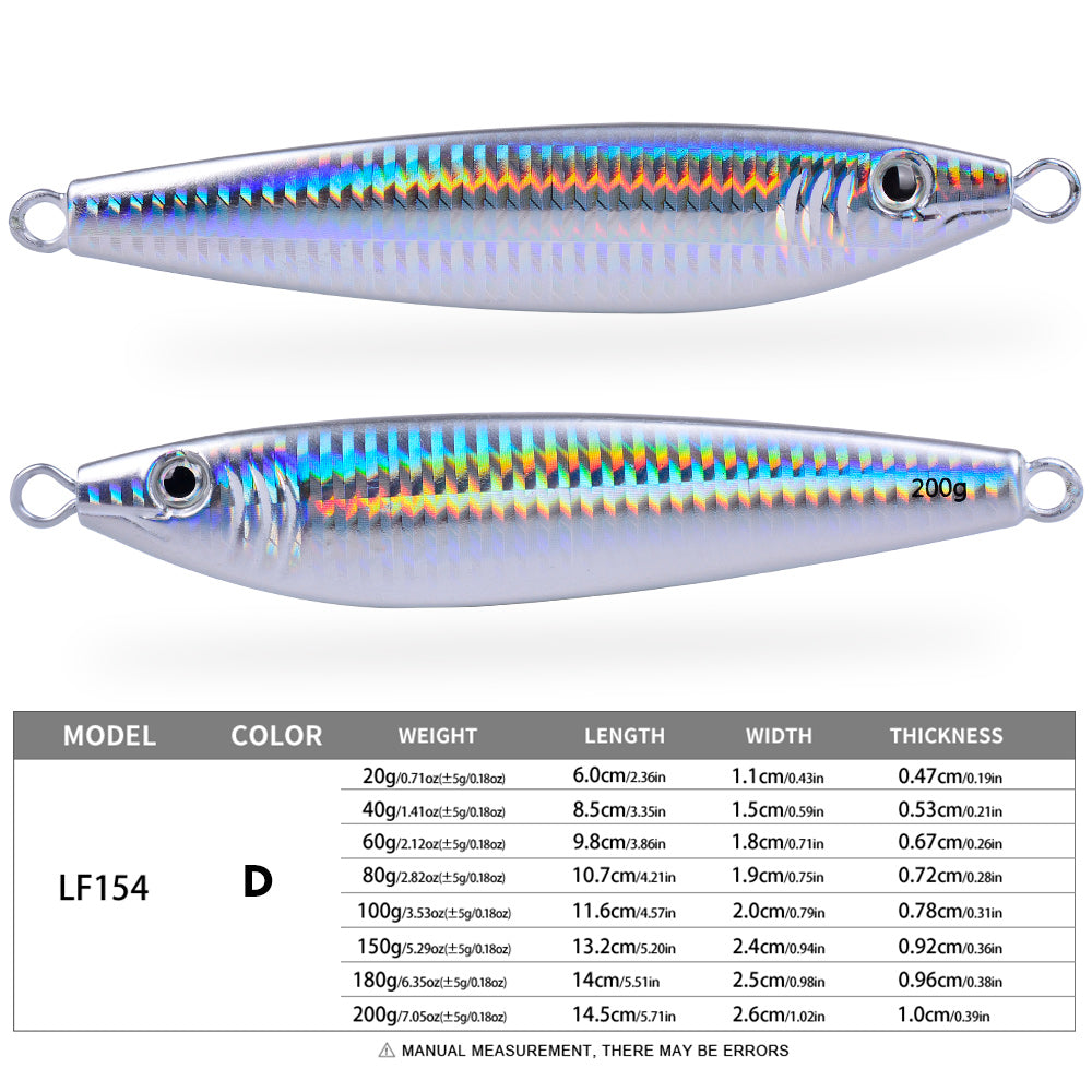 PROBEROS 5ks Glow Jigging Lure, Smíšené barevné Rybářské Jigy, Vylepšené Reflexní Laserové Tělo, 20-200g
