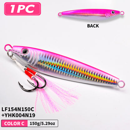 PROBEROS LF154 Lead Slow Jigging Lure Saltwater Fishing Bait 20g-200g（with hooks）
