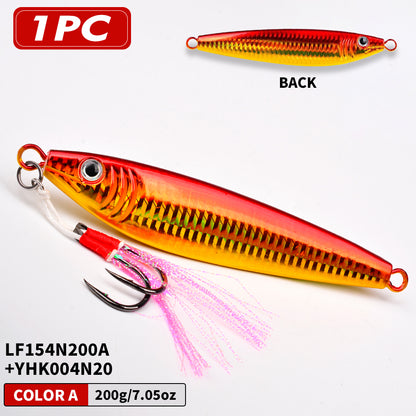 PROBEROS LF154 Lead Slow Jigging Lure Saltwater Fishing Bait 20g-200g（with hooks）