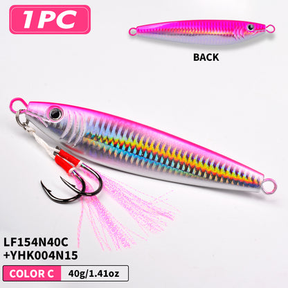 PROBEROS LF154 Lead Slow Jigging Lure Saltwater Fishing Bait 20g-200g（with hooks）