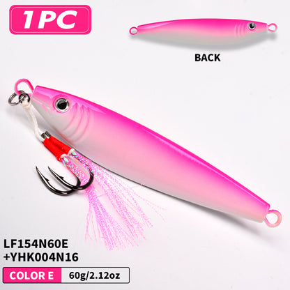 PROBEROS LF154 Lead Slow Jigging Lure Saltwater Fishing Bait 20g-200g（with hooks）