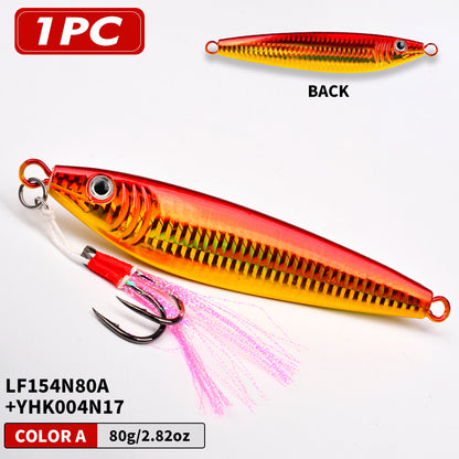 PROBEROS LF154 Lead Slow Jigging Lure Saltwater Fishing Bait 20g-200g（with hooks）
