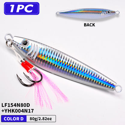 PROBEROS LF154 Lead Slow Jigging Lure Saltwater Fishing Bait 20g-200g（with hooks）