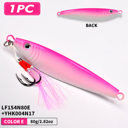 PROBEROS LF154 Lead Slow Jigging Lure Saltwater Fishing Bait 20g-200g（with hooks）