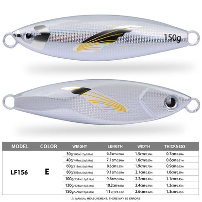 PROBEROS Lead Slow Jigging Lure 3D Bionic Fish Scale 1PCS Pack Saltwater Fishing Bait 30g-150g