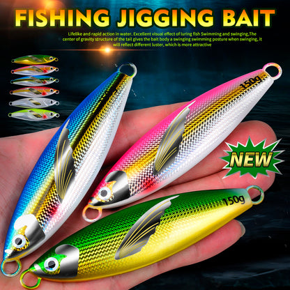 PROBEROS Lead Slow Jigging Lure 3D Bionic Fish Scale 1PCS Pack Saltwater Fishing Bait 30g-150g