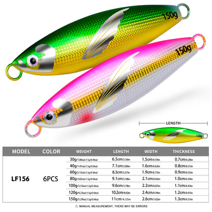 PROBEROS Lead Slow Jigging Lure 3D Bionic Fish Scale 1PCS Pack Saltwater Fishing Bait 30g-150g