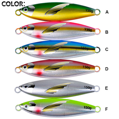 PROBEROS Lead Slow Jigging Lure 3D Bionic Fish Scale 1PCS Pack Saltwater Fishing Bait 30g-150g
