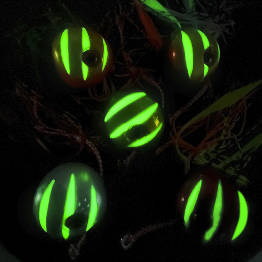 PROBEROS 1 Pc Lead Kabura Slider Jig Lure with 3D Big Eye &amp; Octopus Skirt Saltwater Fishing Bait 60g-200g