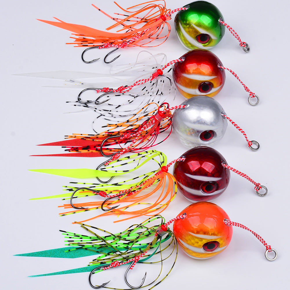 PROBEROS Sea Fishing Jigs, 60g-200g Luminous Metal Jig Fishing Lures Glowing Deep Sea Offshore Trolling Rigs jig Fishing Lures