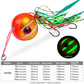 PROBEROS Sea Fishing Jigs, 60g-200g Luminous Metal Jig Fishing Lures Glowing Deep Sea Offshore Trolling Rigs jig Fishing Lures - Proberos
