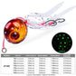 PROBEROS 5pc Jig Fishing Lure Weights 40g-180g Metal Sinking Bait Head Jig Bait With Rubber Skirts Double Hook Jigging Luminous Tackle - Proberos