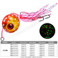PROBEROS 5pc Jig Fishing Lure Weights 40g-180g Metal Sinking Bait Head Jig Bait With Rubber Skirts Double Hook Jigging Luminous Tackle - Proberos