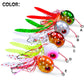 PROBEROS 5pc Jig Fishing Lure Weights 40g-180g Metal Sinking Bait Head Jig Bait With Rubber Skirts Double Hook Jigging Luminous Tackle - Proberos