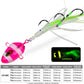 PROBEROS 5PCS Trolling Jig Lure 100g150g200g250g300g Kabura Fish Head Squid Assist Hooks Metal Jig Sinking Inchiku Trolling Fishing Lure - Proberos