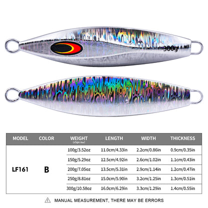 PROBEROS LF161 Saltwater Slow Jigging Lure Zebra Stripe 100g-300g