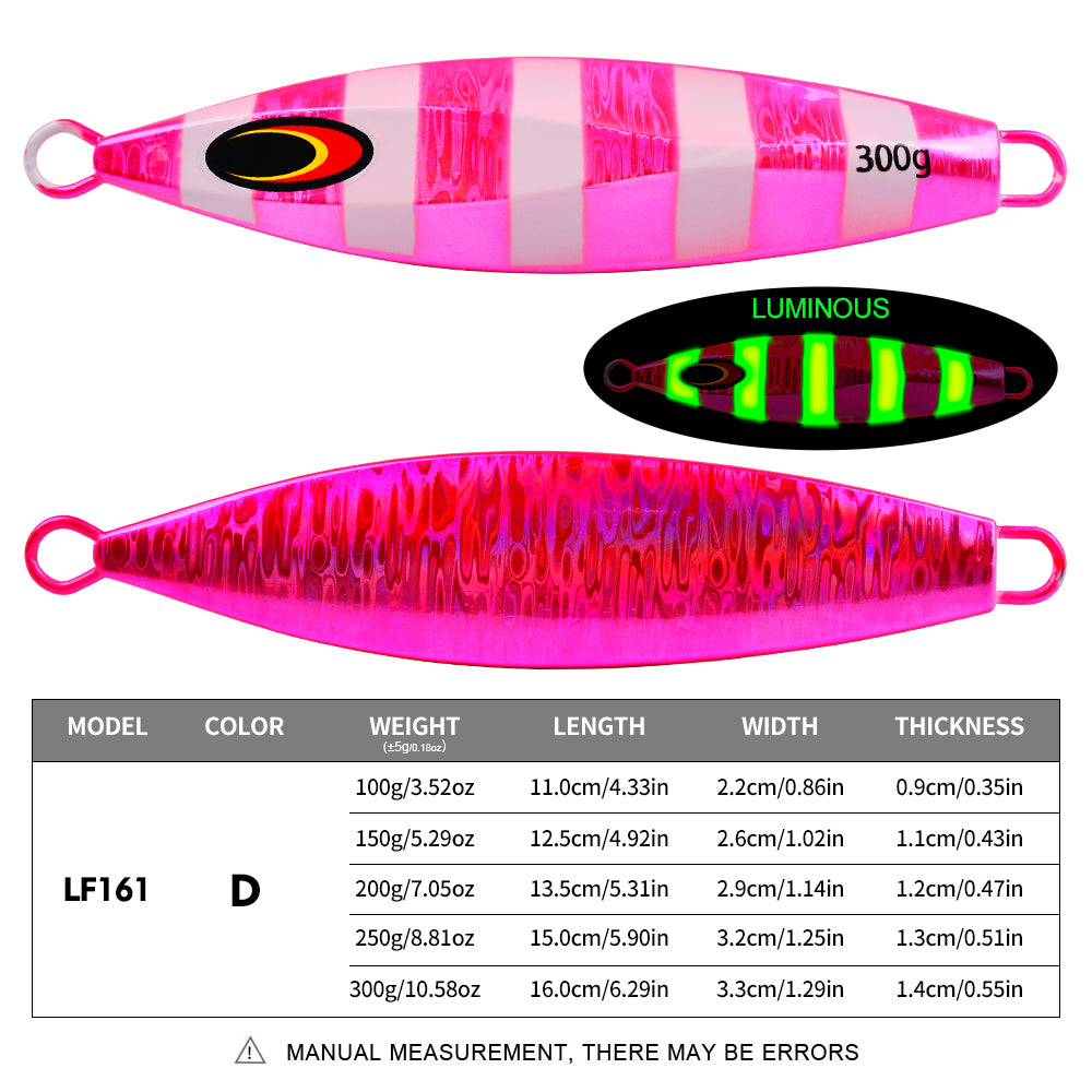 PROBEROS 5PCS 100g 150g 200g 250g 300g 심해선 낚시 정어리 슬라이더 도태 미끼 장주금속 도태 낚시 미끼 바다낚시 집게