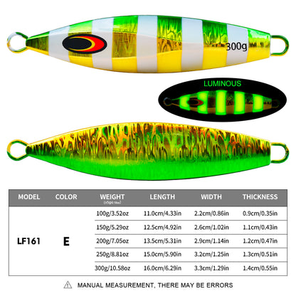 PROBEROS LF161 Saltwater Slow Jigging Lure Zebra Stripe 100g-300g