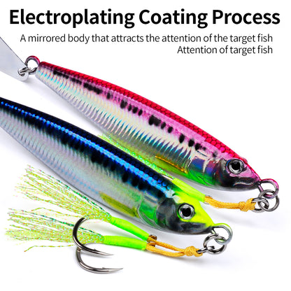 PROBEROS LF162 Saltwater Micro Jigging Lure Propeller Tail 20g-80g