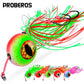 PROBEROS 5PCS Jointed Popper Lure 7.3cm-11.5g Floating Fishing Bait 2 Section Hard Wobbler Noisy Swimbait Topwater leurre Pesca - Proberos