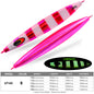 PROBEROS 5 件装 Pitch JIg Lure 钓鱼夜光夹具夜光快速下落钓鱼者 100g 120g 150g 200g 280g 金属硬饵下沉跳汰鱼饵