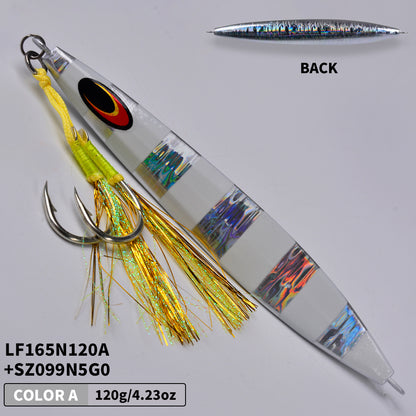 PROBEROS 5PCS 아스팔트 미끼 낚시 발광 클램프 발광 빠른 낙하 낚시터 100g 120g 150g 200g 280g 금속 단단한 미끼 갈고리 Pesca 미끼