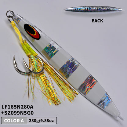 PROBEROS 5PCS 아스팔트 미끼 낚시 발광 클램프 발광 빠른 낙하 낚시터 100g 120g 150g 200g 280g 금속 단단한 미끼 갈고리 Pesca 미끼